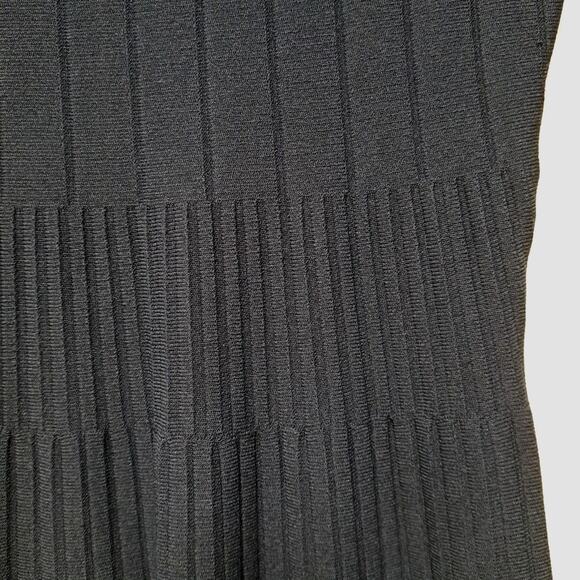 Jason Wu Collection Dress Womens S Navy Blue Ribbed Pleated Half Sleeve Pullover - Picture 8 of 16